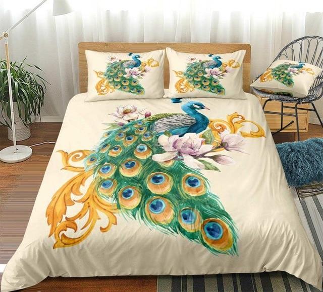 peacock bedding