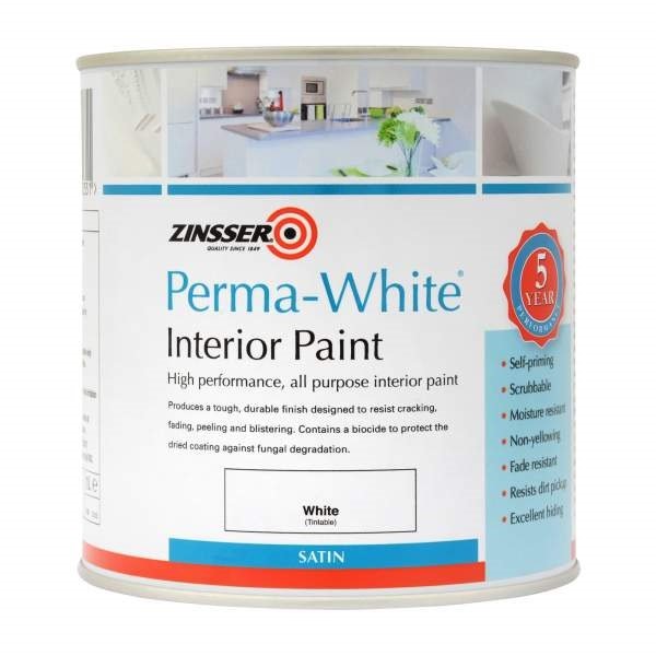 Zinsser Perma White Interior Satin Paint 2.5lt