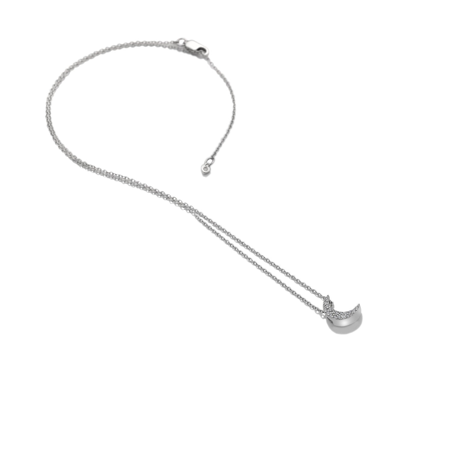 hot diamonds moon necklace