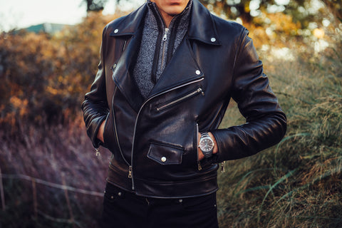 Quilted Leather Jackets Collar