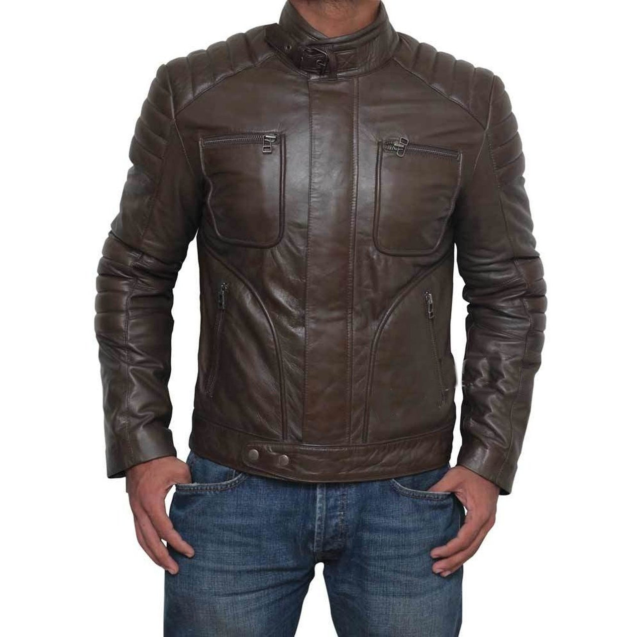 Casual jacket for men with zipper pockets