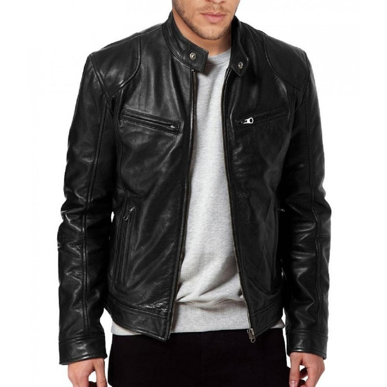 Genuine Lambskin leather jacket | Mens Jacket – Musheditions