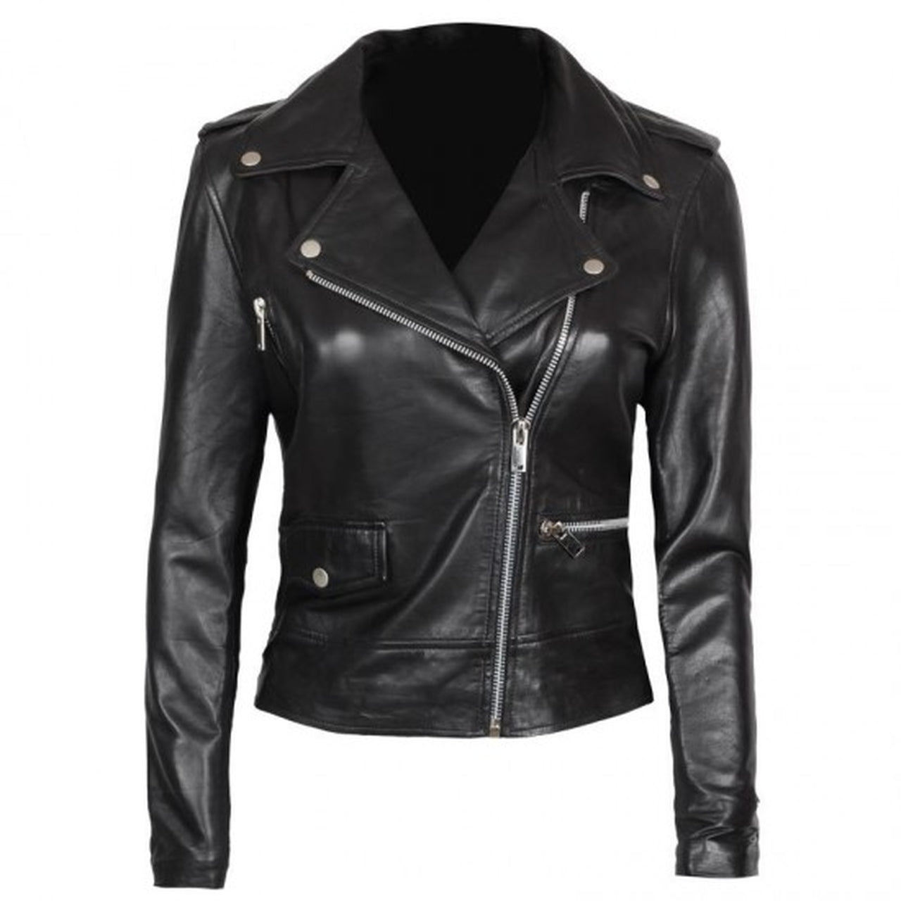 Asymmetrical Black Biker Jacket Women | Biker Jacket – Musheditions