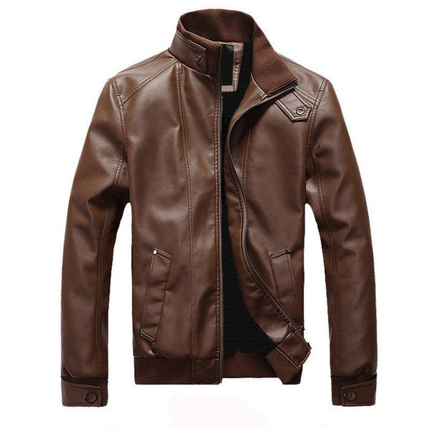 Geniune Sheep Skin Leather Jacket For Men In Brown – Musheditions