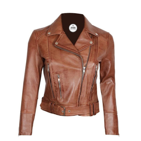 Light Brown Leather Jacket Women – Musheditions