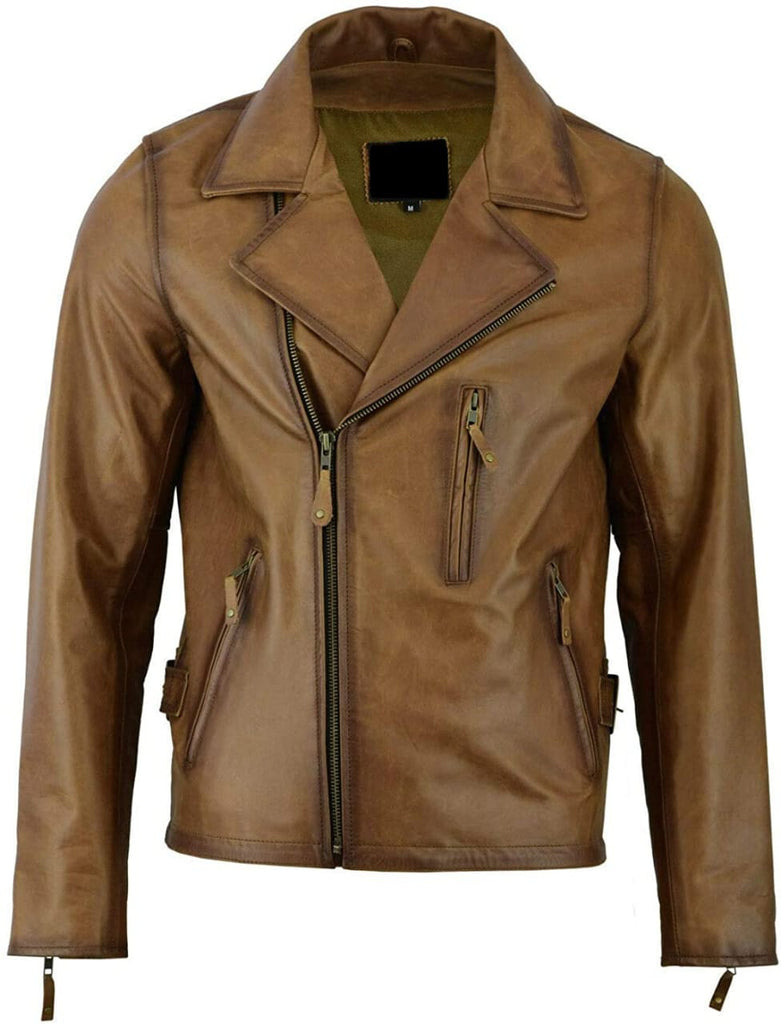 Men Classics Stylish Zip Sheepskin Leather Jacket – Musheditions