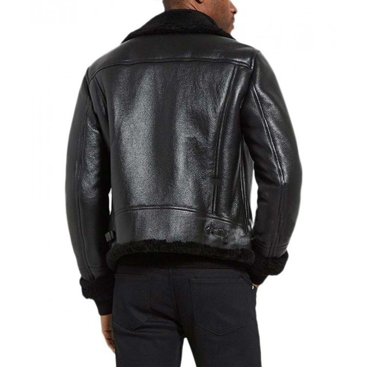 Geniune Leather Shearling Mens Jacket – Musheditions