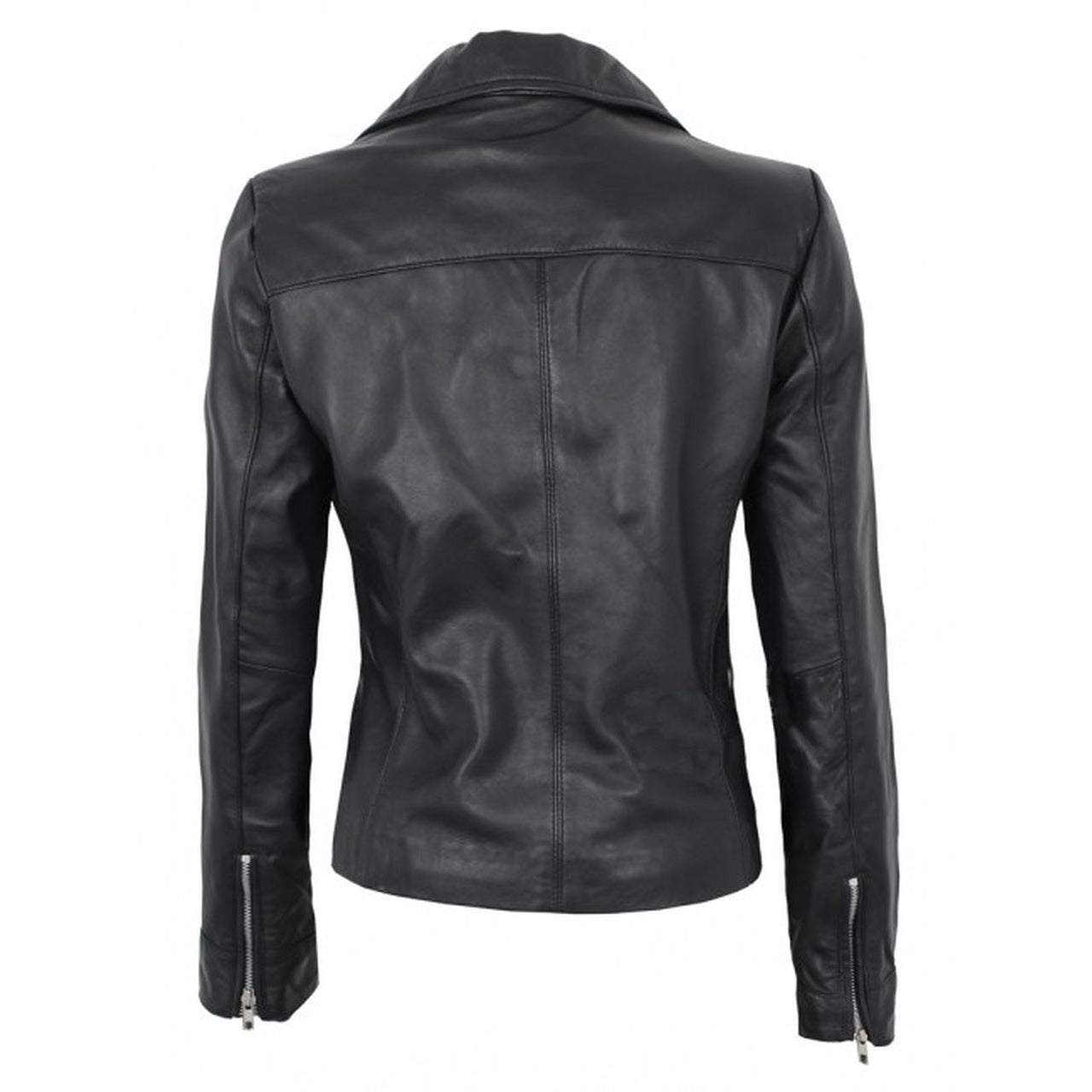 Black Real Leather Jacket For Women | Musheditions