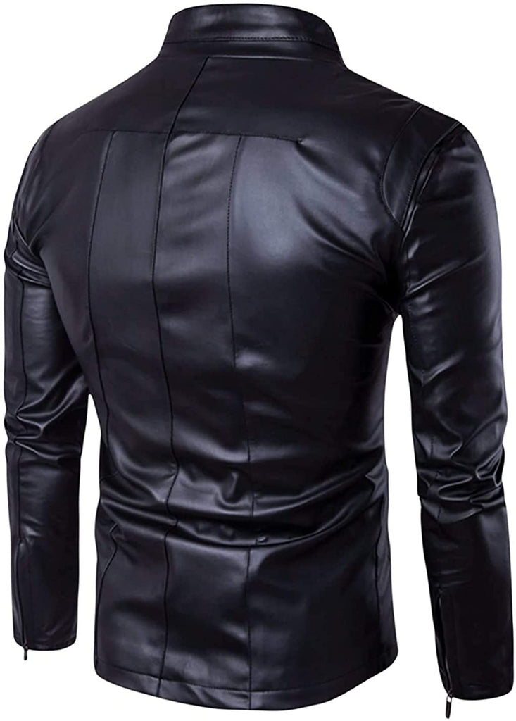 Mens Slim Fit Genuine Lambskin Leather Jacket – Musheditions