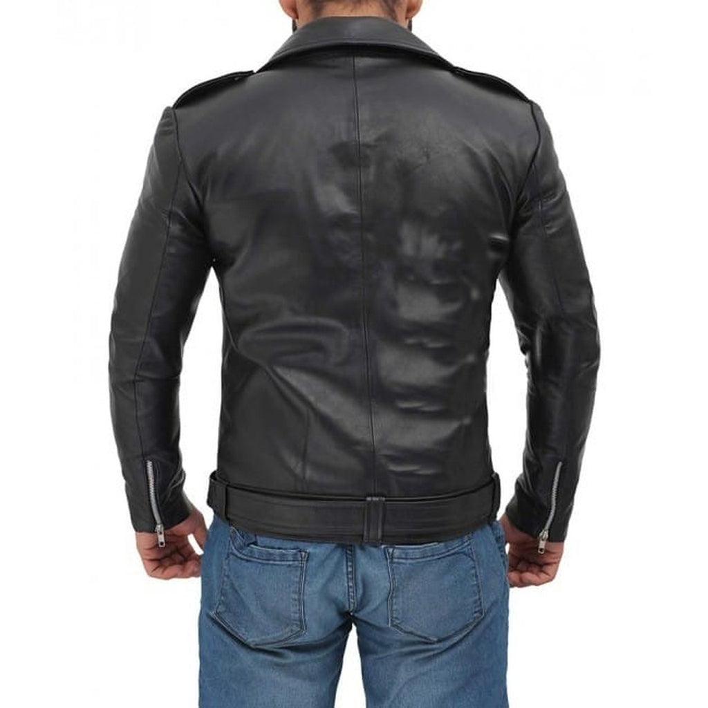 Police Style Leather Motorcycle Jacket – Musheditions