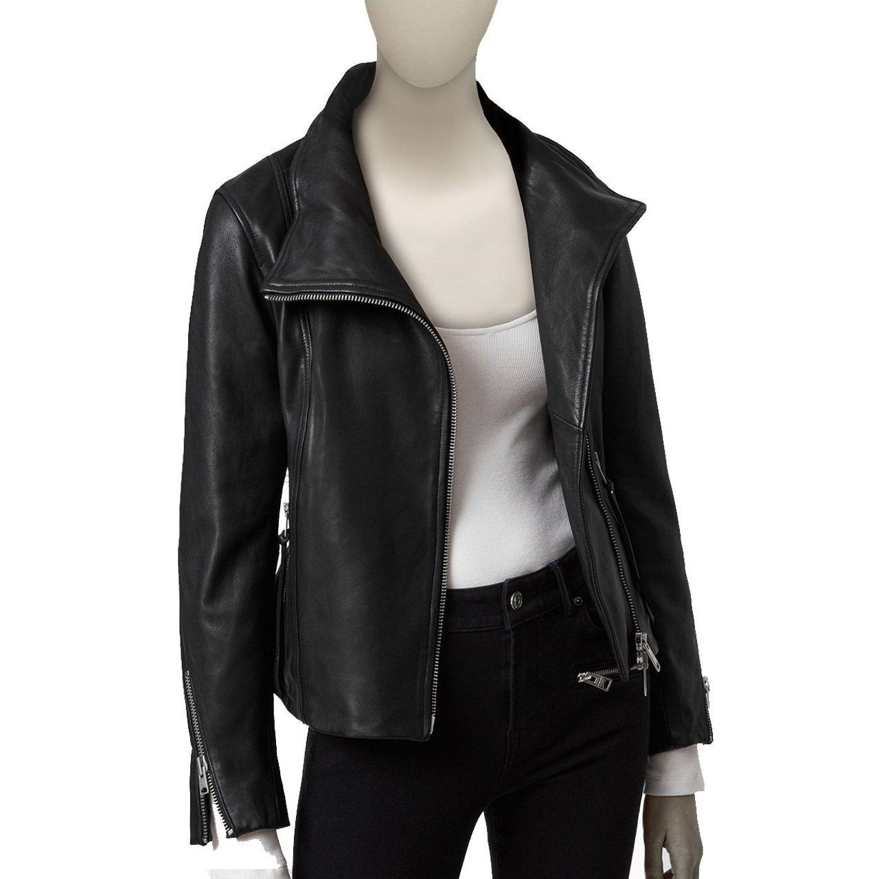 Long Collar Jacket | Zipper Jacket | Womens Leather Jacket – Musheditions
