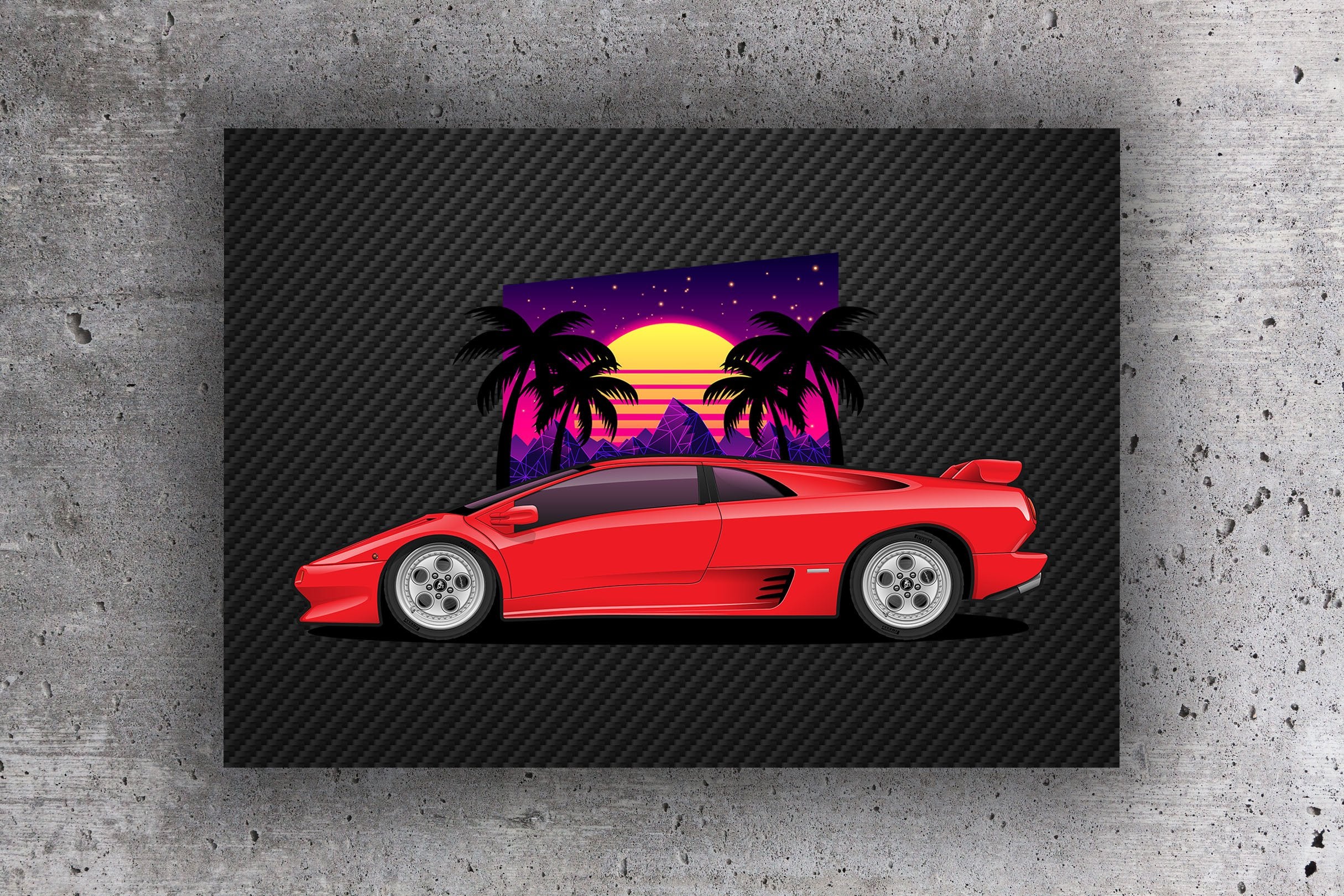 Lamborghini Diablo VT – Carbon Poster