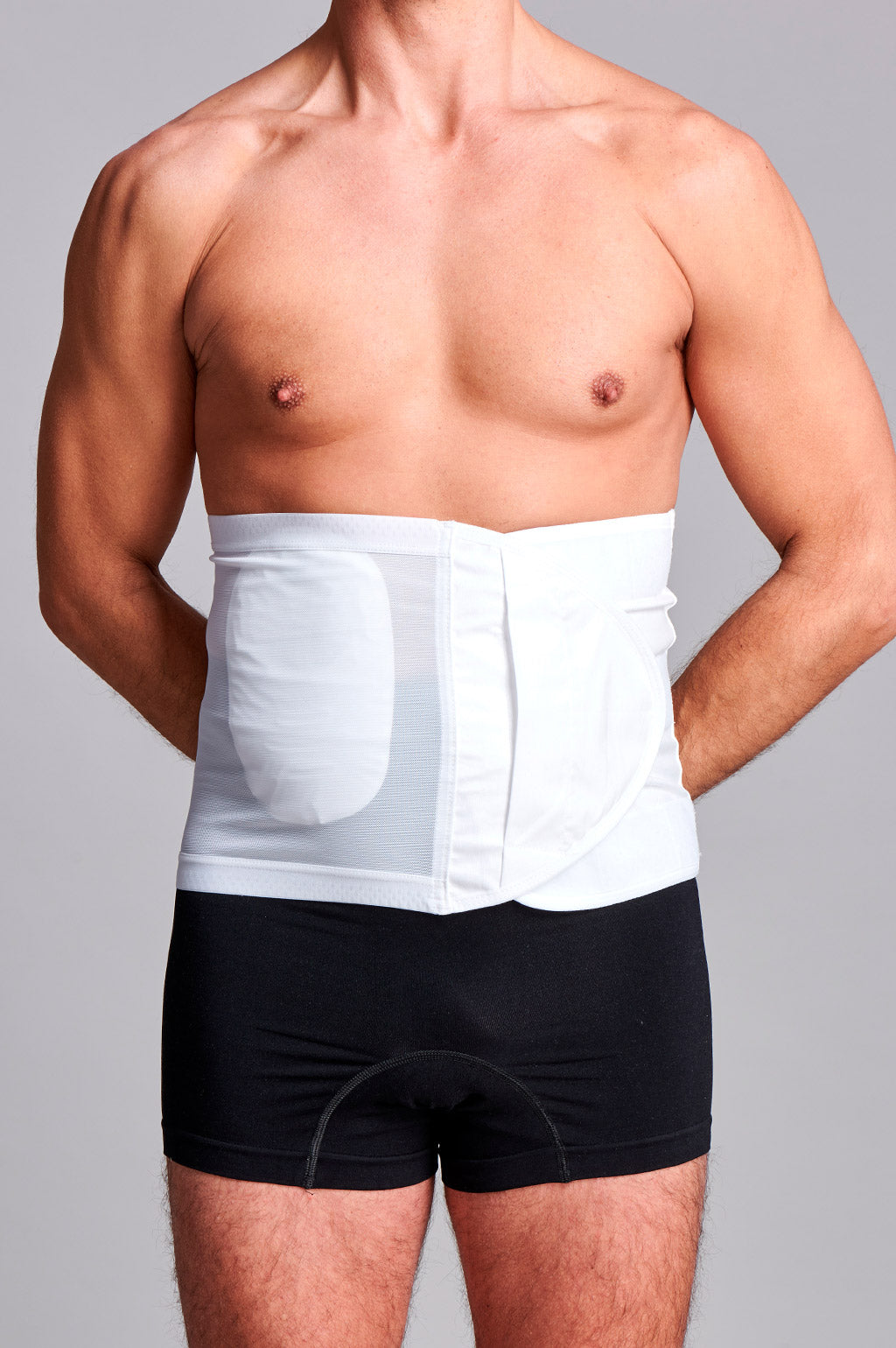 Unisex Anti Roll Mesh Ostomy Hernia Support Belt 26cm Cui Wear