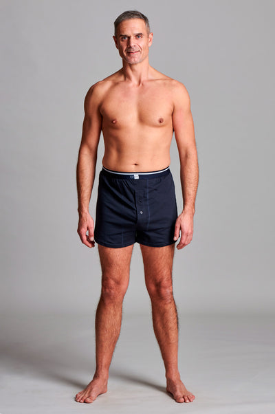 CUI Men's Navy Ostomy Twin Pocket Trunks 