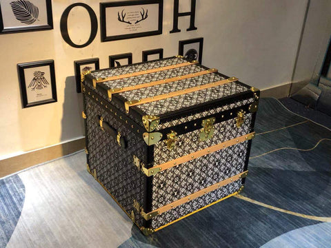 Lot - Louis Vuitton Malle Courrier Lozine 110 Double Wardrobe Trunk Note:  Retails for $24,700.