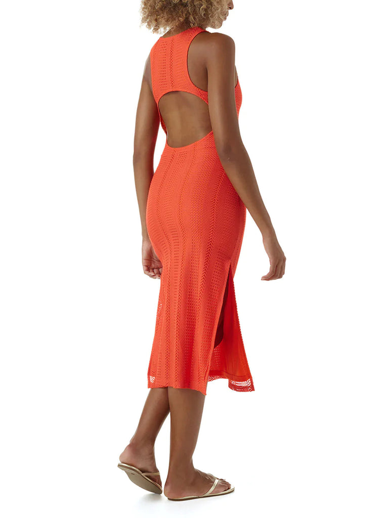 Melissa Odabash Hailey Midi Dress - Apricot - Styleartist