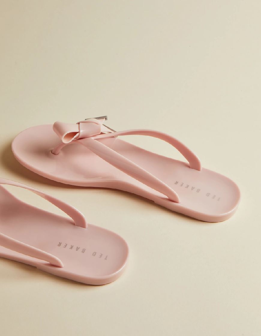 luzzi bow detail flip flops