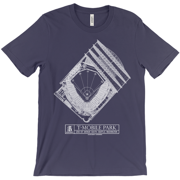 Seattle Mariners Homage T-Mobile Park Tri-Blend T-Shirt - Royal