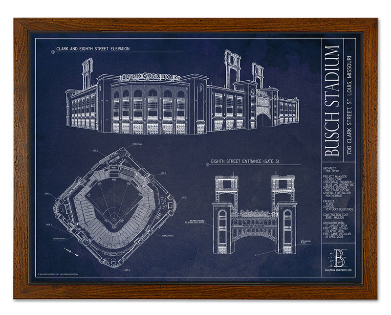 Busch Stadium | St. Louis Cardinals Fan Gifts – Ballpark Blueprints