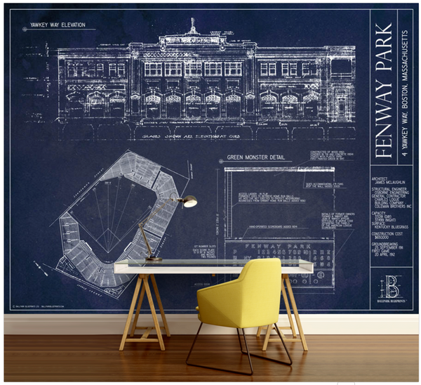 Truist Park Blueprint Wall Mural