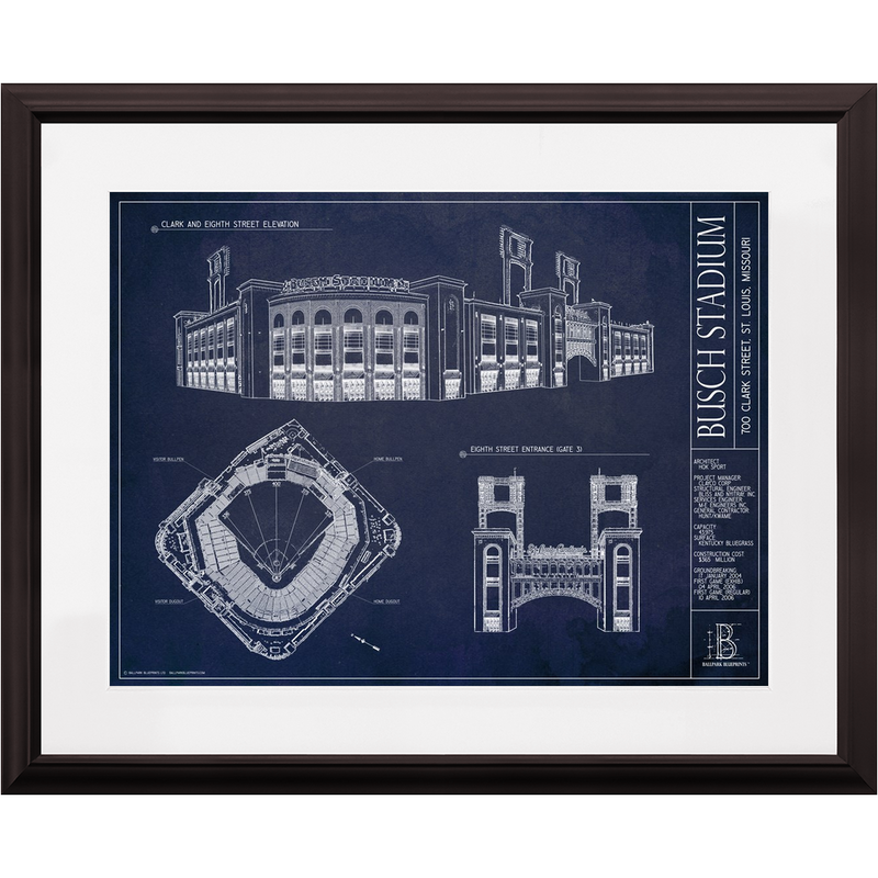 Busch Stadium | St. Louis Cardinals Fan Gifts – Ballpark Blueprints