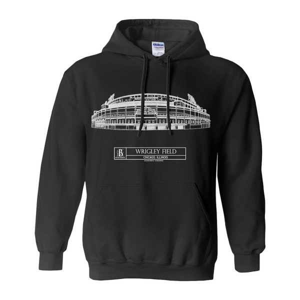 Vintage Chicago Wrigley Field Hooded Sweatshirt