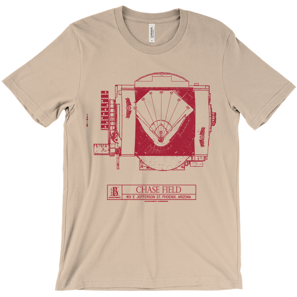 Arizona Diamondbacks - Chase Field (Red) Team Colors T-shirt – Ballpark  Blueprints