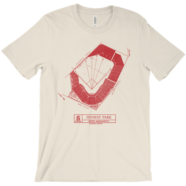 Boston Red Sox Fenway Park T-Shirt from Homage. | Red | Vintage Apparel from Homage.