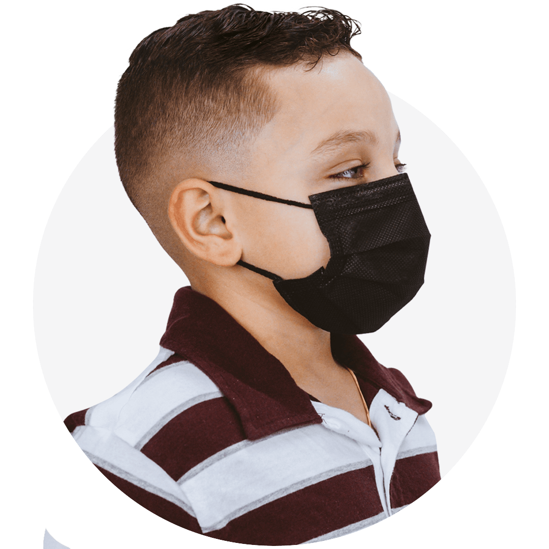 Lui Vaderlijk mager Kids, Black, ASTM Level 3 Disposable Mask with Earloops, (Box of 50) –  DemeTECH Corporation