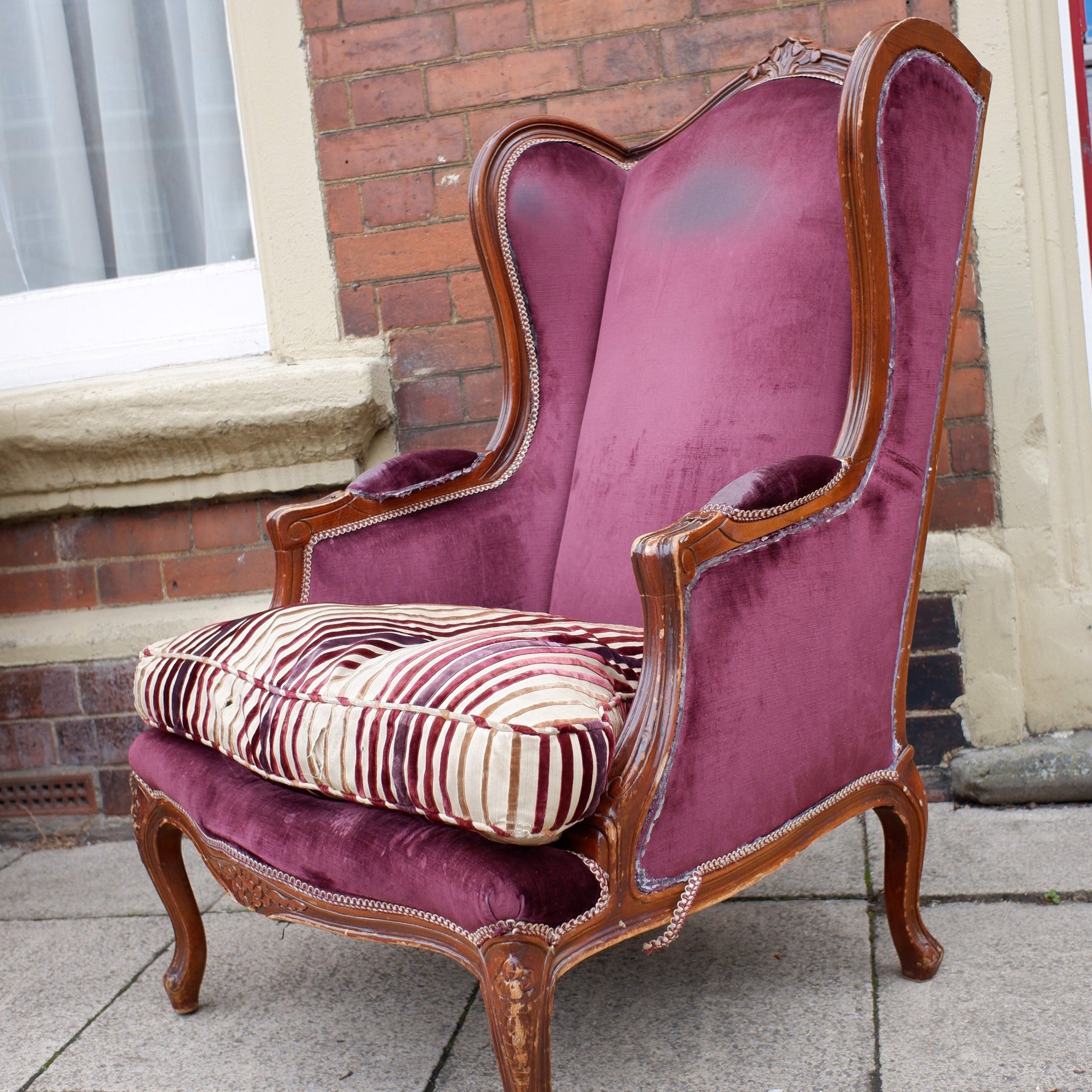 shabby chic wingback chair