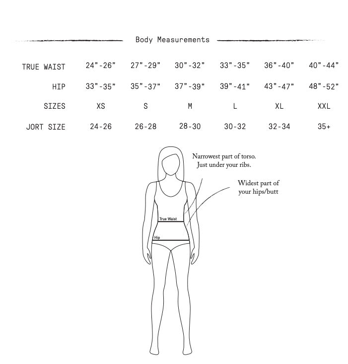 Women's Court Jort Fit Guide – Ripton