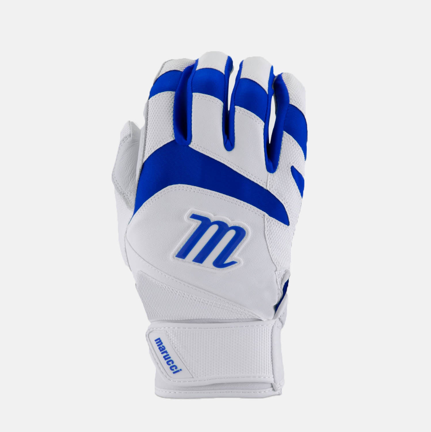 Signature Youth Batting Gloves, White/Blue