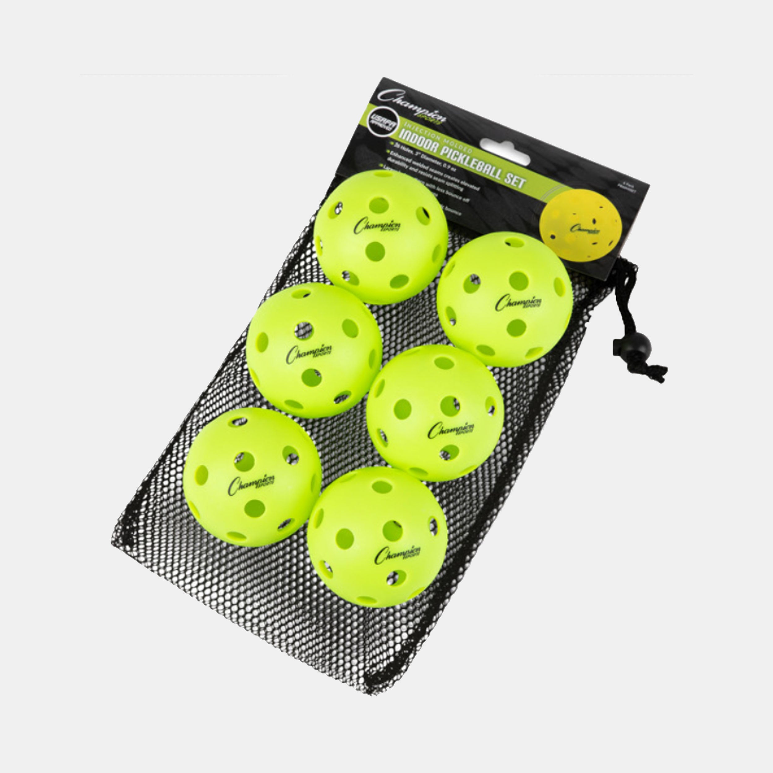 Champion Sports Injection Molded Indoor Pickleballs Set of 6