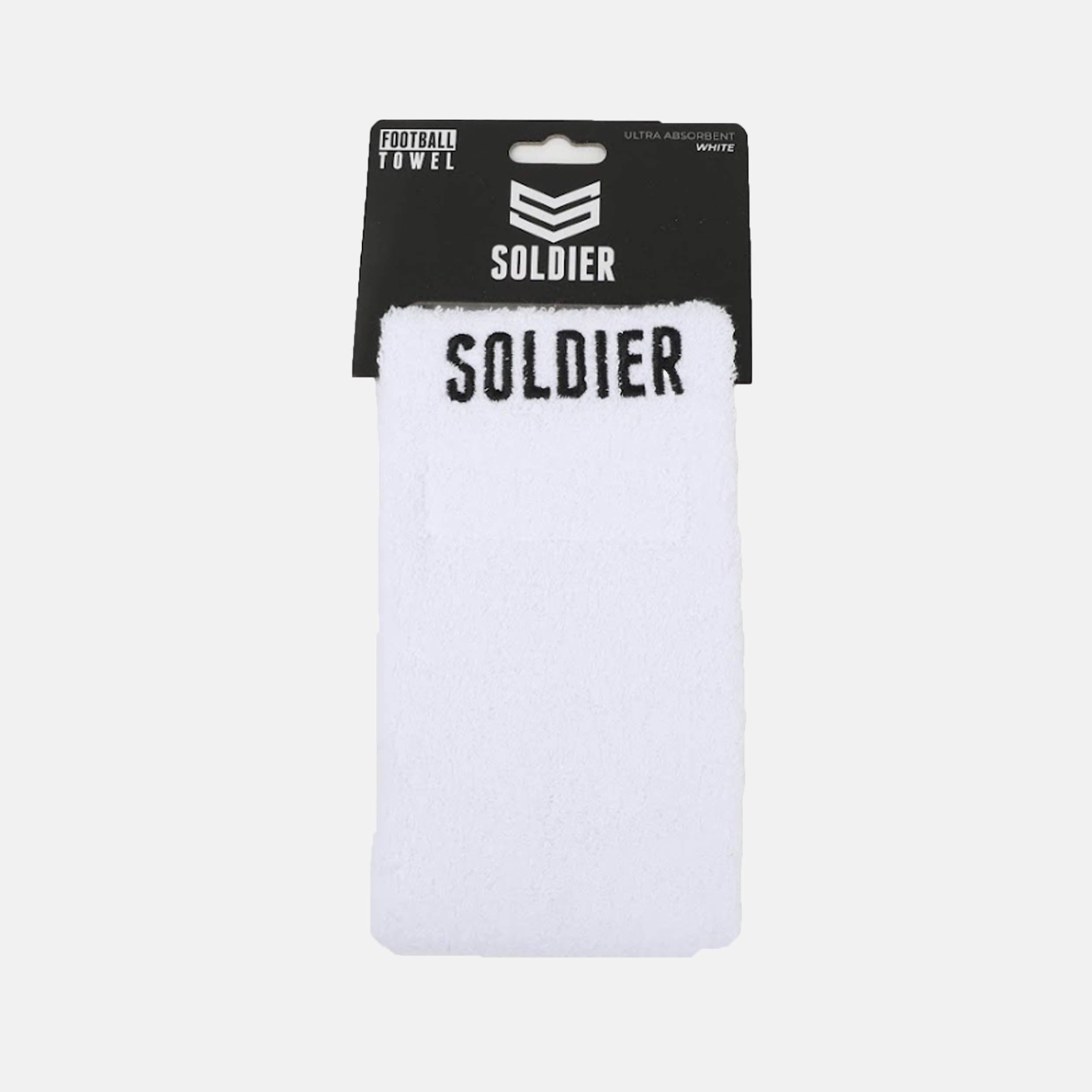 Football Towel, White/Black