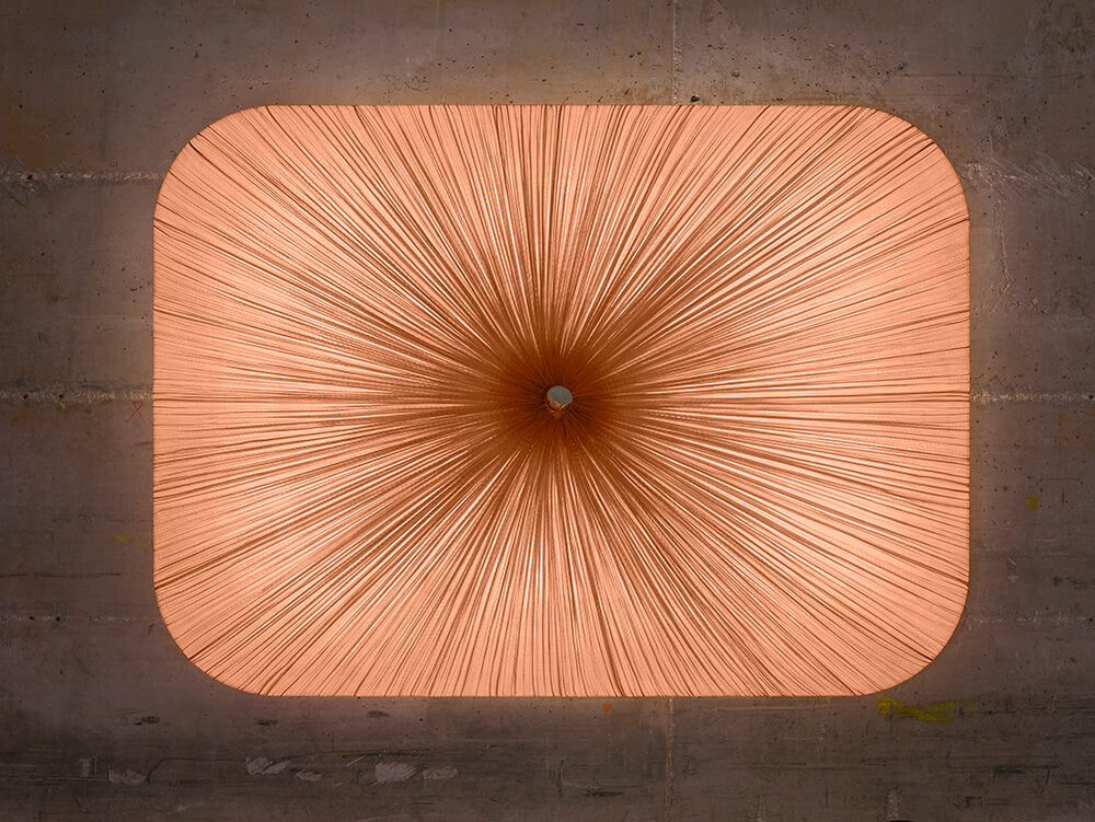 Nara Wall & Ceiling Light in Rust silk color