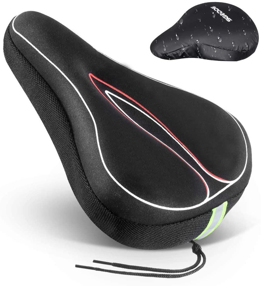 SGODDE Memory Foam Bike Seat Cover, Extra Soft Bike Seat Cushion for