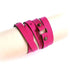 Pink leather wrap bracelet | NYC
