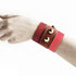 Women's red leather cuff with studs | Jabalia