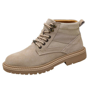 casual england suede leather short boots