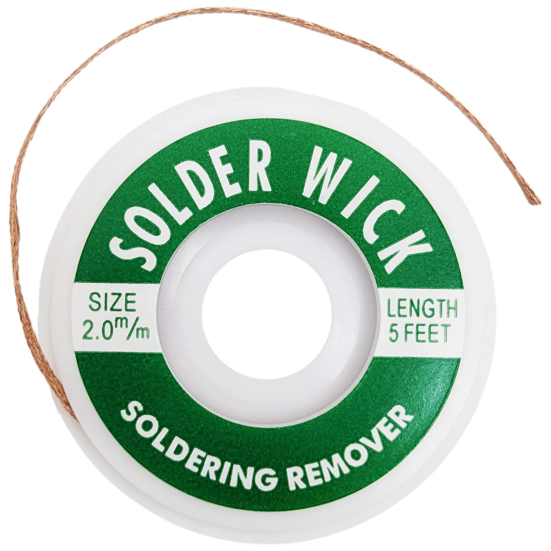  Desoldering Wick for Solder Removal, 2mm Width, 5' Length 