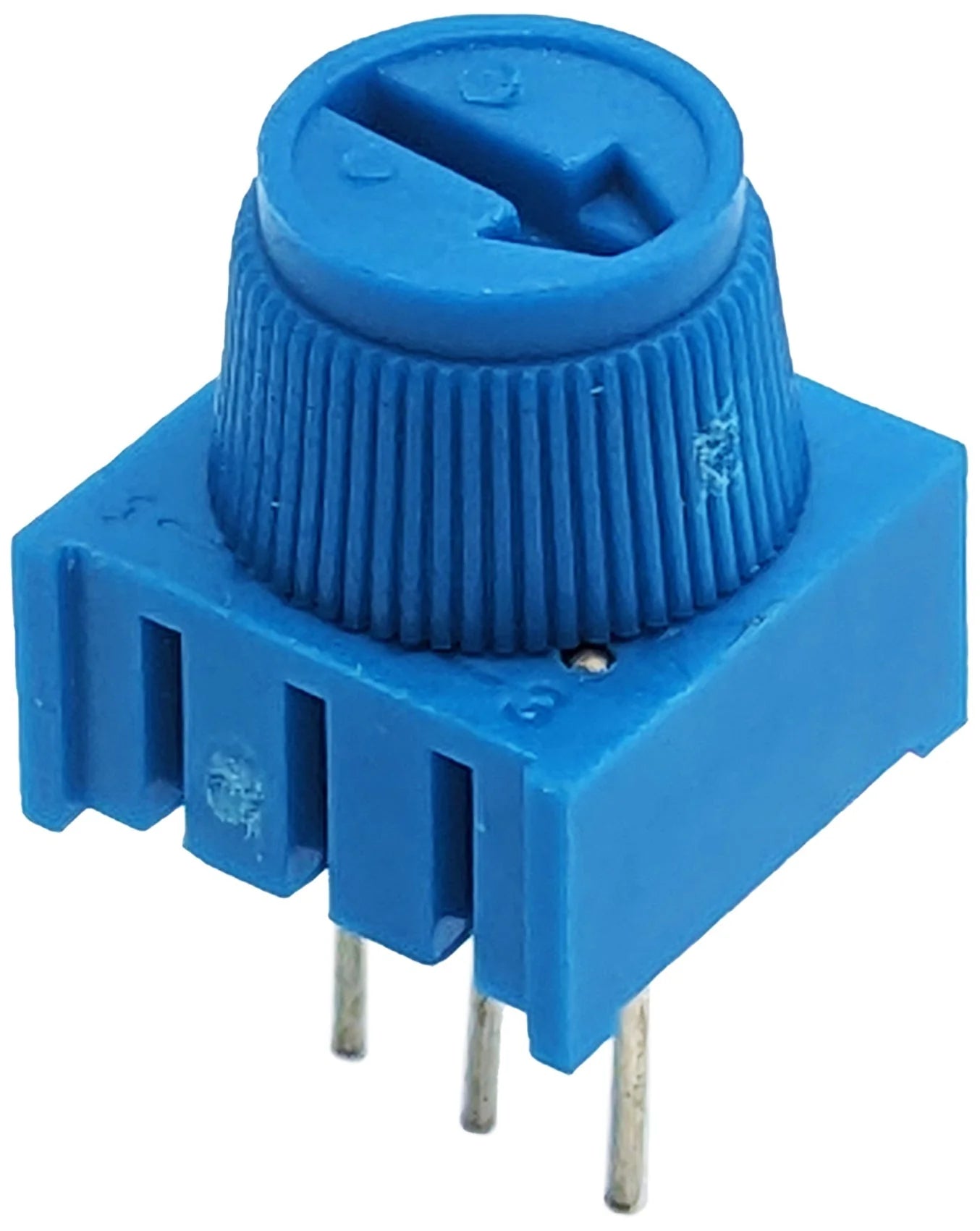 10K Ohm Cermet Potentiometer, Single Turn with Knob, 0.1" Pin Spacing for Breadboards