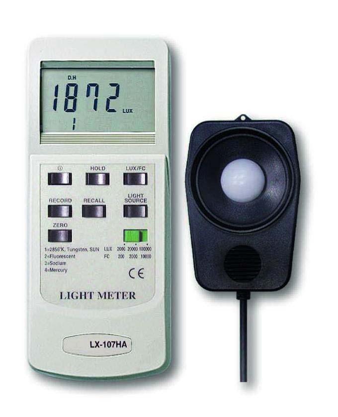  RSR Light Meter Model LX107HA 