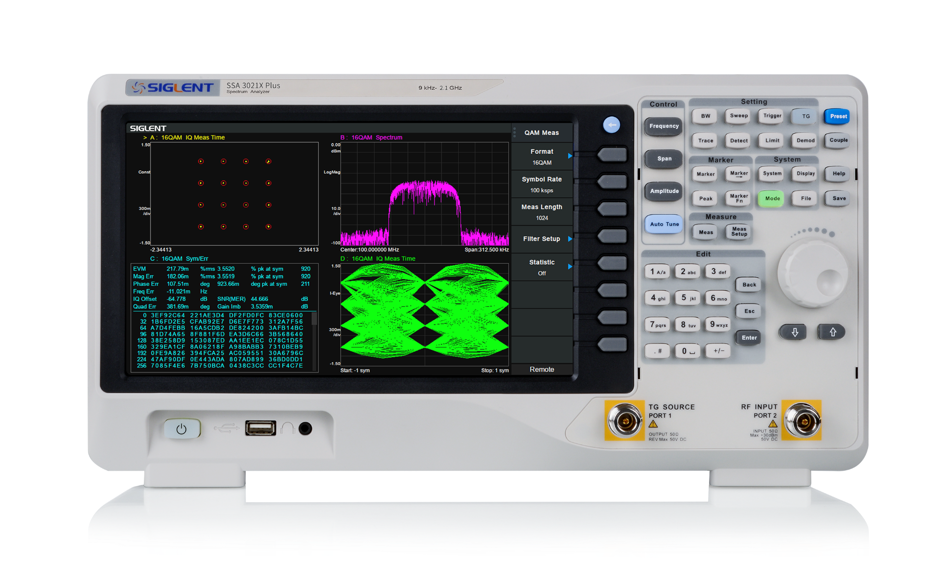  Siglent SSA3021X Plus 9kHz - 2.1GHz Spectrum Analyzer with Tracking Generator 