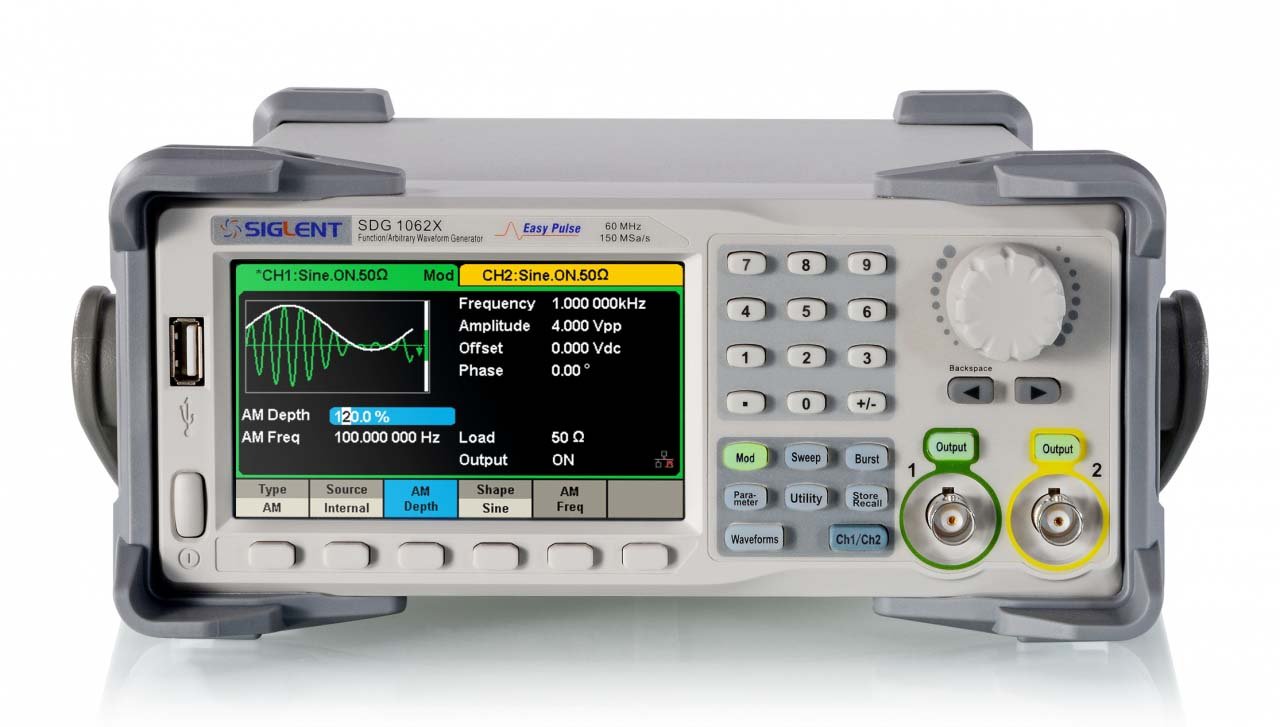  Siglent SDG1062X 60MHz 2-Ch Waveform Generator 