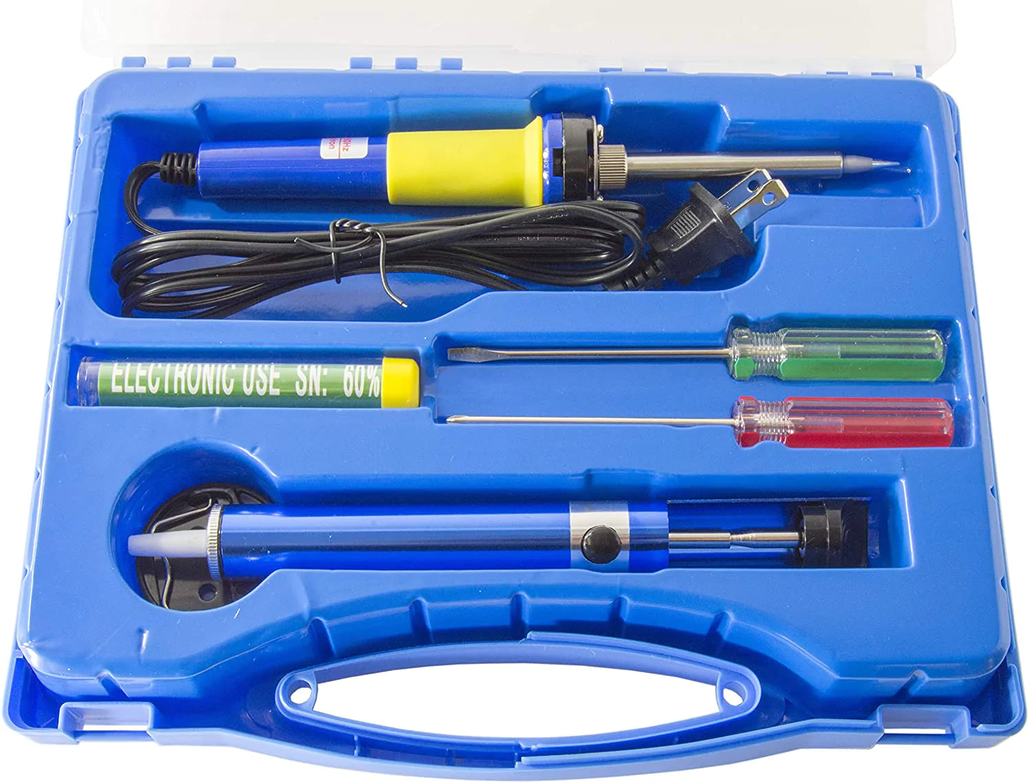  Soldering Iron Kit - Includes 30w Soldering Iron, Solder, Desolder Pump, and 2 Screwdrivers 