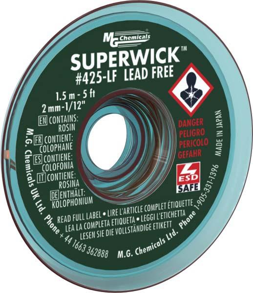  MG Chemical Lead Free De-Soldering Wick .075 in. 