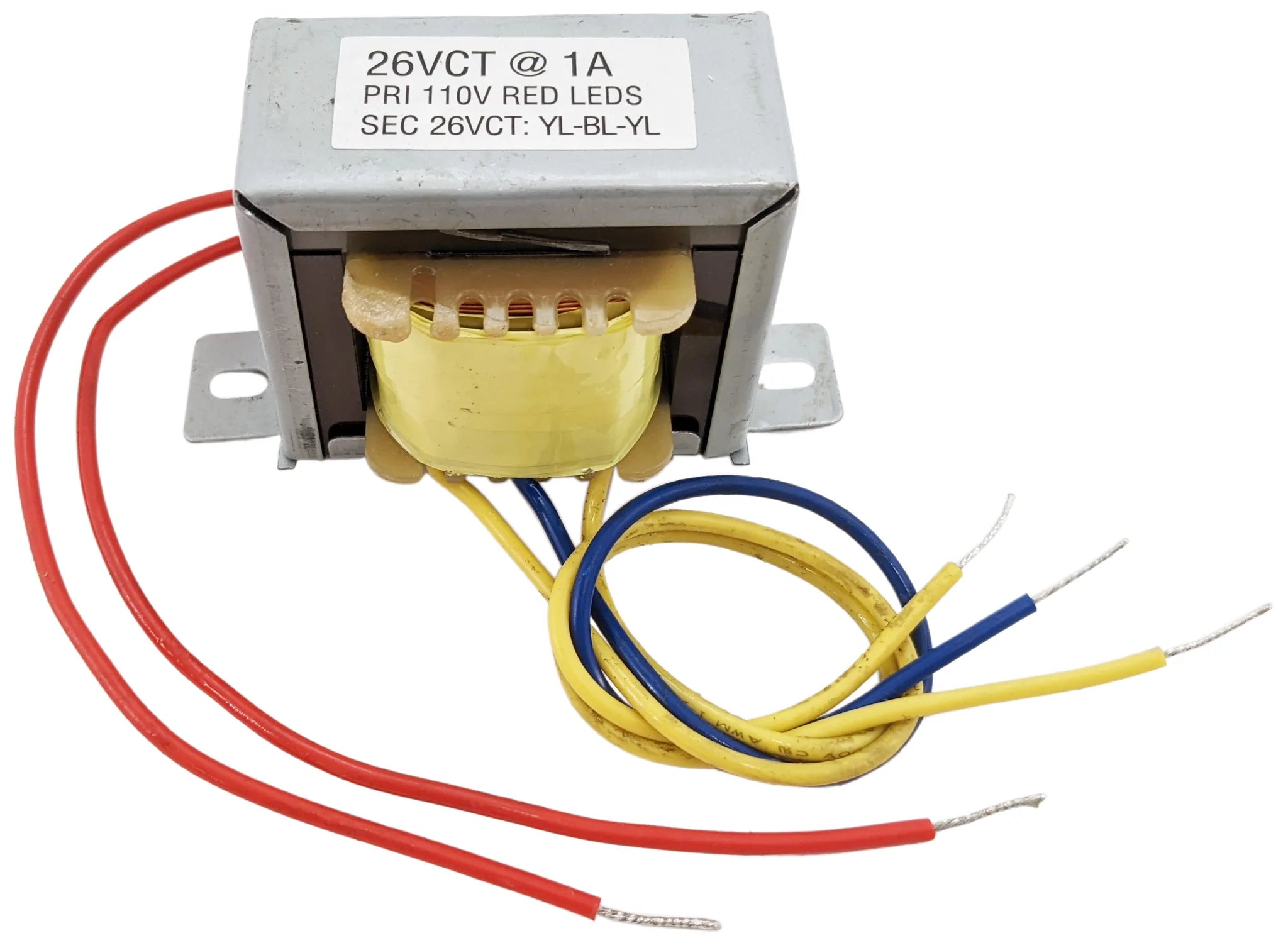  26 VCT @ 1A Power Transformer with Wire Leads, 2.34" x 1.90" x 2.00" 