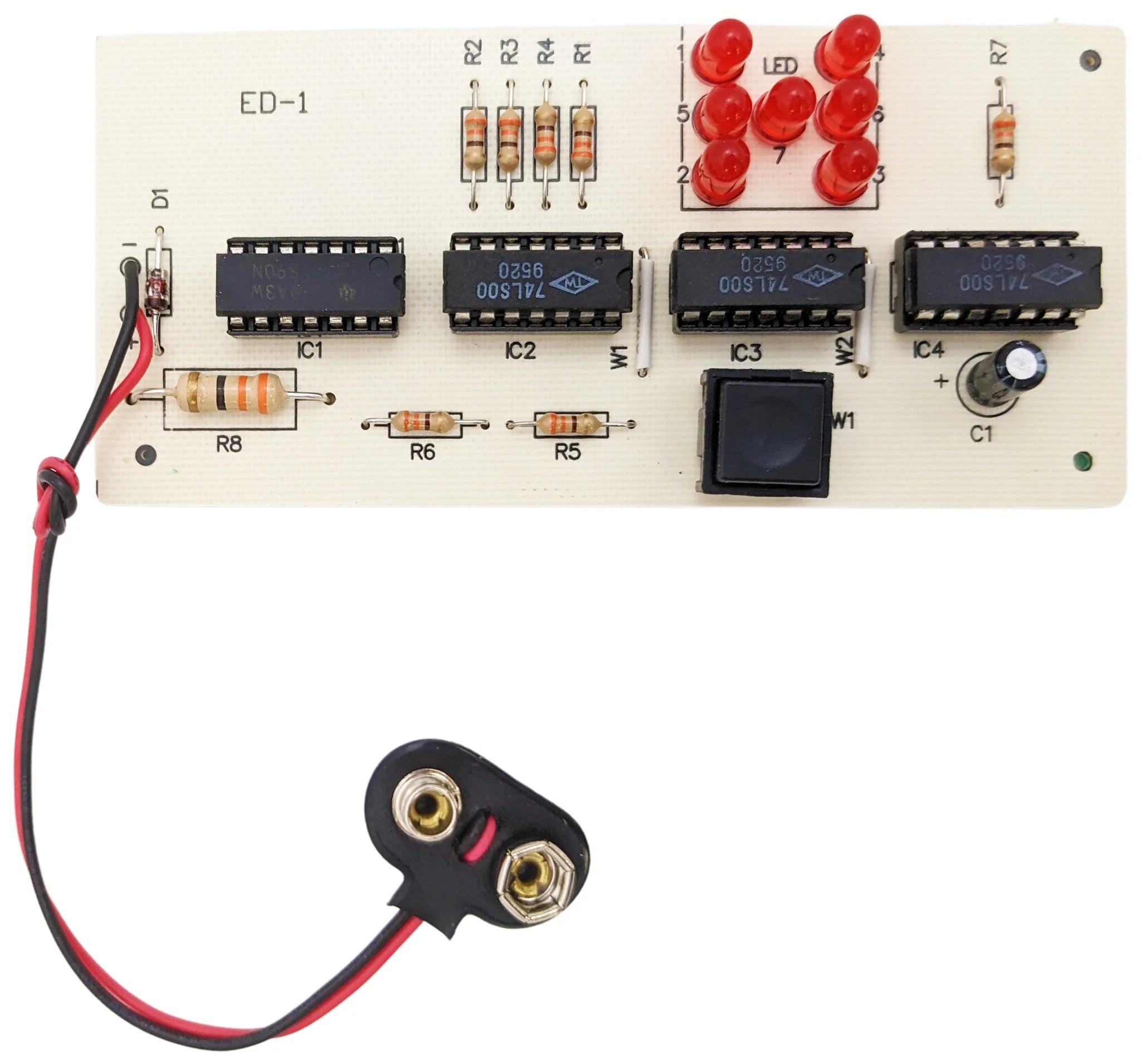  DIY Electronic Dice Project, Beginner Soldering Practice Kit with Assembly Manual - Kit Creates One Die 