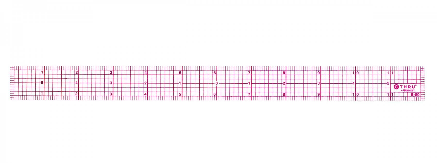  Westcott 12" 8ths Beveled Ruler, B-60 