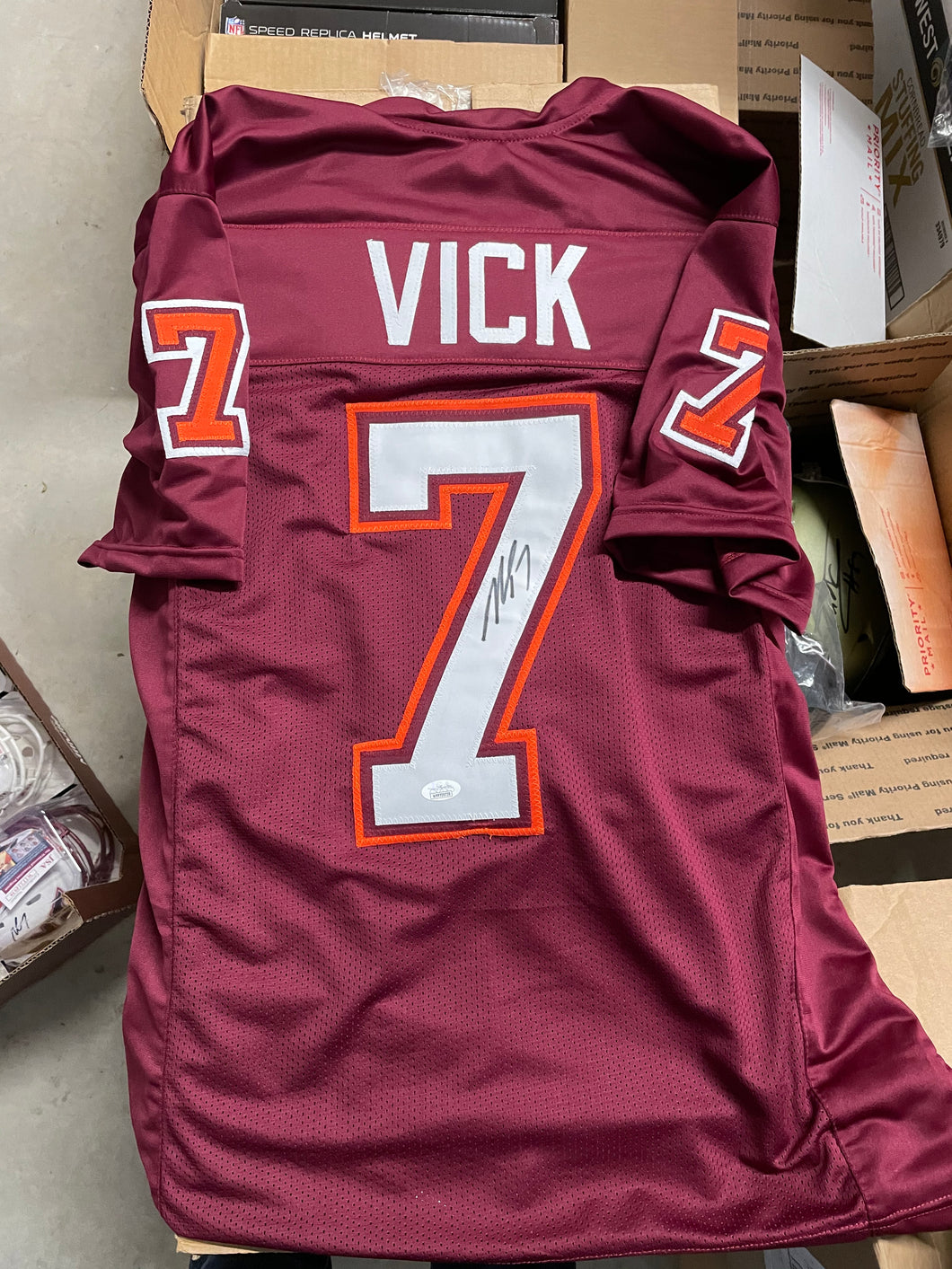 Authentic Autographed Michael Vick #7 Virginia Tech Football Jersey for  Sale in Hazelton, WV - OfferUp